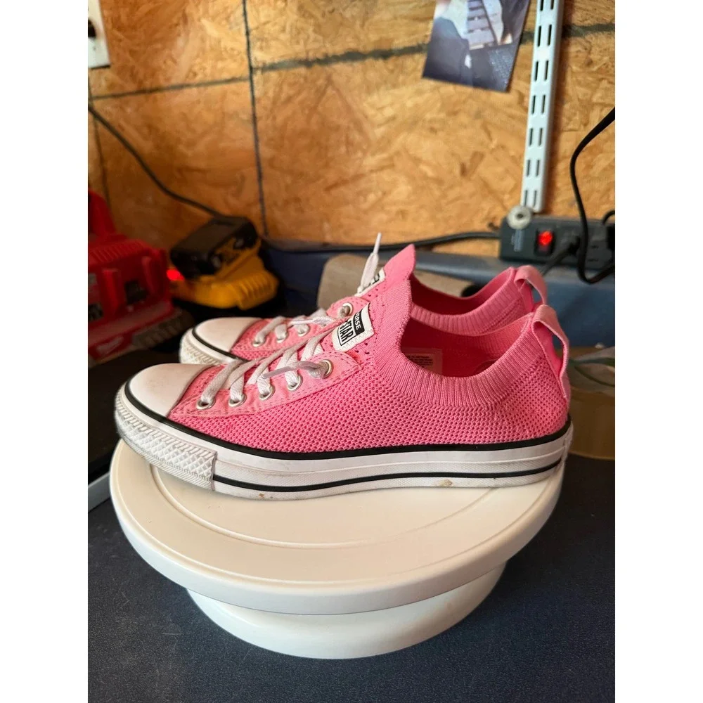 Converse Chuck Taylor All Star Shoreline Pink Knit Slip On Sneakers A09168F 4.5Y